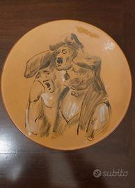 Piatto sardo Antonio Corriga Oristano ceramica