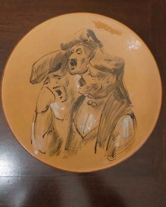 Piatto sardo Antonio Corriga Oristano ceramica