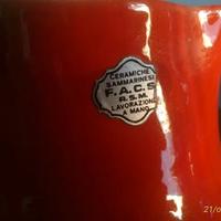 Vaso vintage anni '70 fatto a mano e numerato-Facs