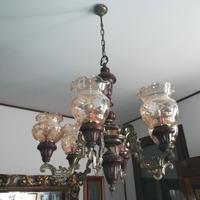 Lampadario 6 luci fine anni "60