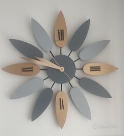 orologio da parete  in legno Rosa dei Venti