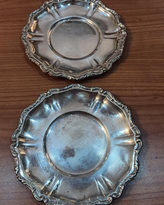 Coppia piattini argento 800