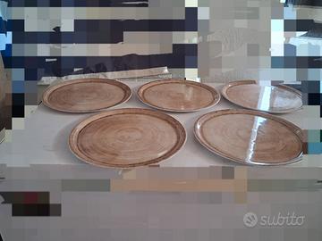 Set da 5 Piatti piani grandi Saturnia, Made italy