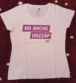 T-shirt scritta bianca e viola Fruit Of The Loom L