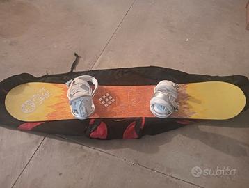 Tavola snowboard Burton 1.42 cm e scarponi taglia