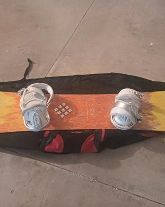 Tavola snowboard Burton 1.42 cm e scarponi taglia