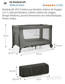 Nuovo Lettino+Materasso e Cuscini AntiSoffocamento