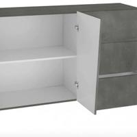 Credenza/Comò Legno-Grigio 141x43x86cm - 90 euro