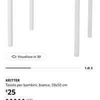 Tavolo per bambini kritter 59x50 cm