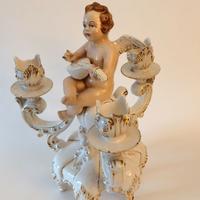 SPLENDIDI CANDELIERI  IN CERAMICA  CAPODIMONTE