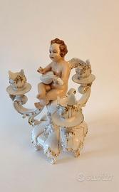 SPLENDIDI CANDELIERI  IN CERAMICA  CAPODIMONTE