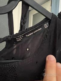Vestito Nero Zara in Sangallo