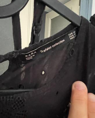 Vestito Nero Zara in Sangallo