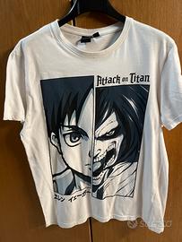 Maglietta Attack on Titan bianca