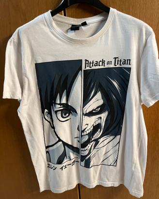 Maglietta Attack on Titan bianca