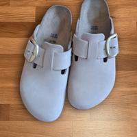 Birkenstock Boston Big Buckle colore beige - Nuove