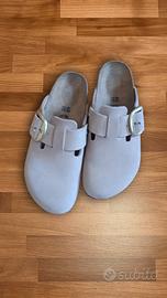 Birkenstock Boston Big Buckle colore beige - Nuove