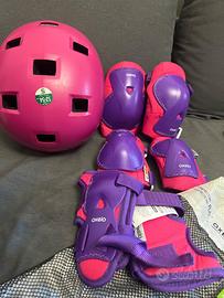 Casco e protezioni per pattinaggio oxelo tg xs