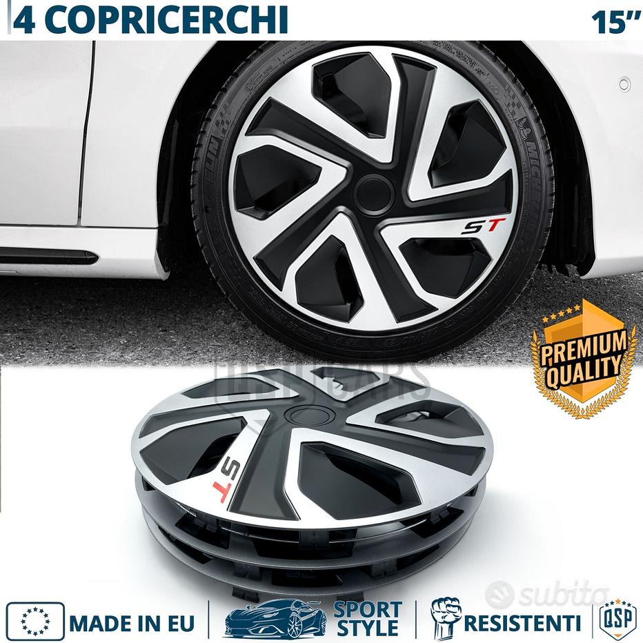 Cerchi In Lega Coperture 15 Pollici Accessori Citroen C3 Kit Di 4 Copricerchi Adattabili - Per CITROEN C3 Picasso - Diametro 15 Copricerchi Xsara Picasso Copricerchi Cromati Per C4 Picasso C3