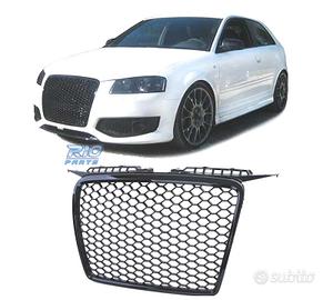 GRIGLIA AUDI A3 8P 8PA 05-08 LOOK RS3 NERO LUCIDO