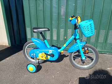 Bicicletta Nuova 14 pollici B'twin + cestino