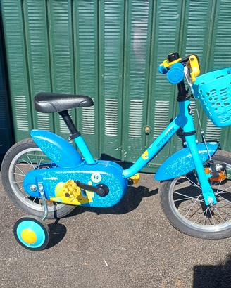 Bicicletta Nuova 14 pollici B'twin + cestino