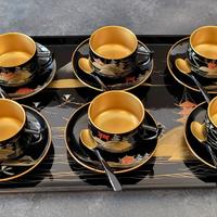 Antico servizio Giapponese da The caffè in legno