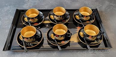 Antico servizio Giapponese da The caffè in legno