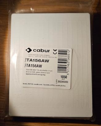 TA156AW ETICHETTA ADESIVA BIANCA 6x15mm CABURJET