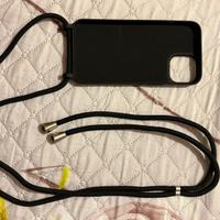 Cover nera con laccio per Iphone 13