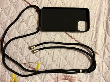 Cover nera con laccio per Iphone 13