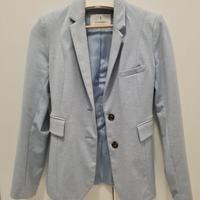 Blazer giacca elegante donna celeste pastello