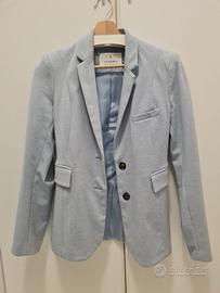 Blazer giacca elegante donna celeste pastello