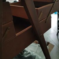 cassetta in legno sarta cucito vintage