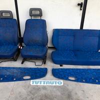 Sedili Fiat 600 2000 stoffa blu chiaro