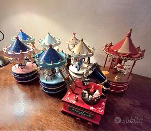 Collezione di 8 giostre musicali vintage