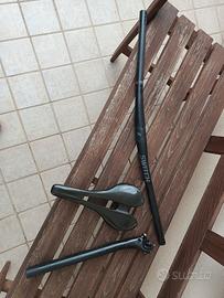 manubrio MTB + Tubo sella + Sella