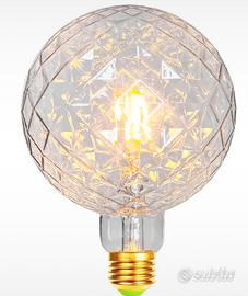 Lampadina A Led D'epoca Bianco Caldo Cristallo E27