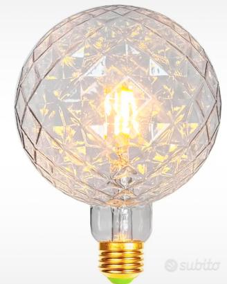 Lampadina A Led D'epoca Bianco Caldo Cristallo E27