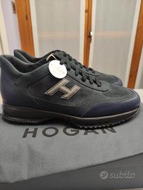 HOGAN NEW INTERACTIVE BLU IN PELLE N'42'5 NUOVE 