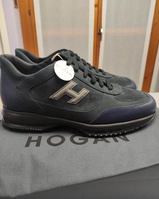 HOGAN NEW INTERACTIVE BLU IN PELLE N'42'5 NUOVE 