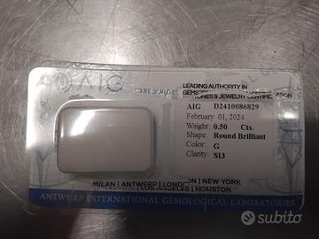 Anello con Diamante taglio Brillante 