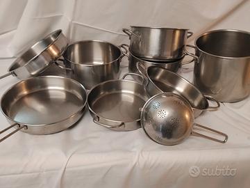 pentole batteria acciaio inox 18 10 alta qualità 