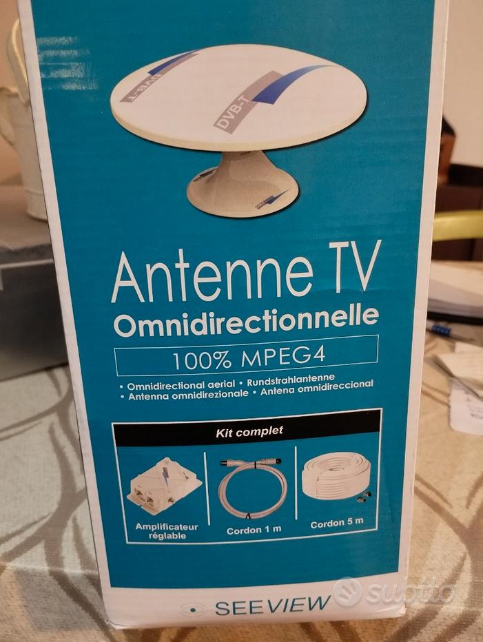 Antenna TV Portatile Uso interno Per Digitale Terrestre VHF UHF  Omnidirezionale