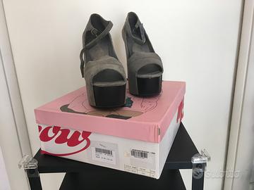 Sandali in pelle grigi Jeffrey Campbell, tg 40