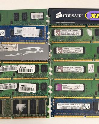 Lotto Moduli Ram Dimm DDR-DDR2-DDR3