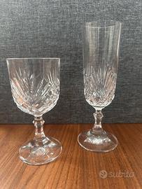 set bicchieri di cristallo