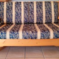 Divano in legno massello, cuscini sfoderabili