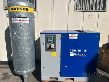 Compressore aria a vite con serbatoio Ceccato