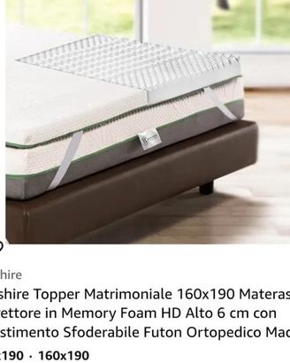 topper per materasso  matrimoniale 